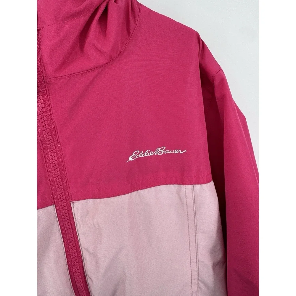 Eddie Bauer Girls Hooded Jacket Shell, Pink, Size Small 7/8 - Picture 5 of 7